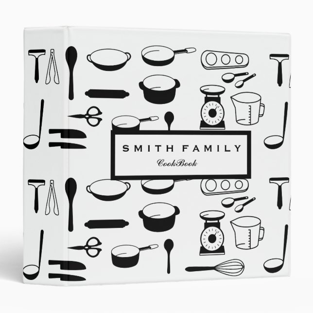 Personalized Family Recipe Cookbook Binder (Front/Spine)