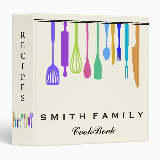 Personalized Family Recipe Cookbook Binder (Front/Spine)