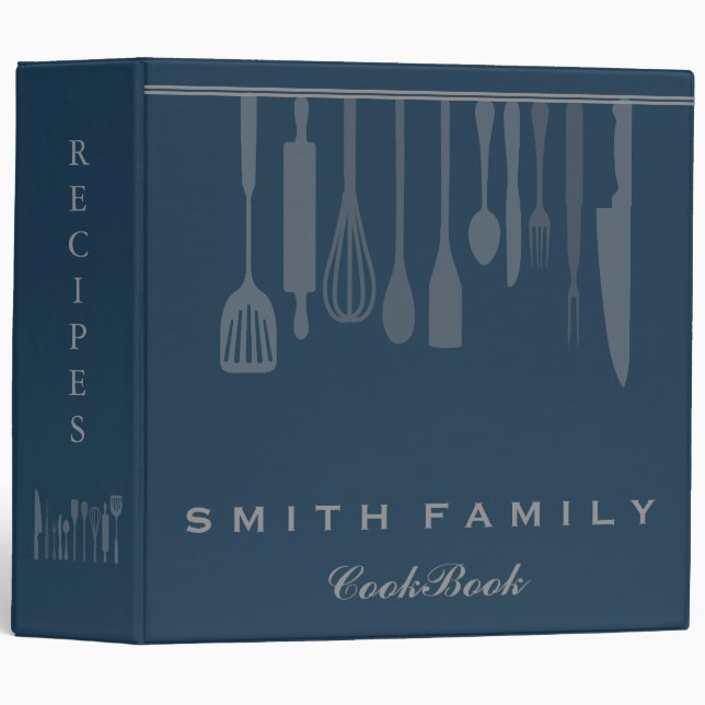 Personalized Family Recipe Cookbook Binder (Front/Spine)