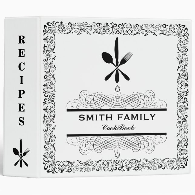 Personalized Family Recipe Cookbook Binder (Front/Spine)