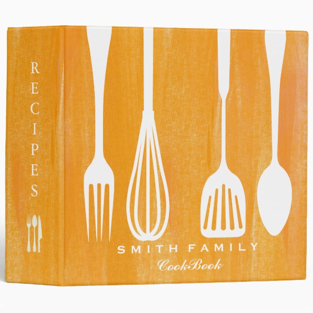 Personalized Family Recipe Cookbook Binder (Front/Spine)