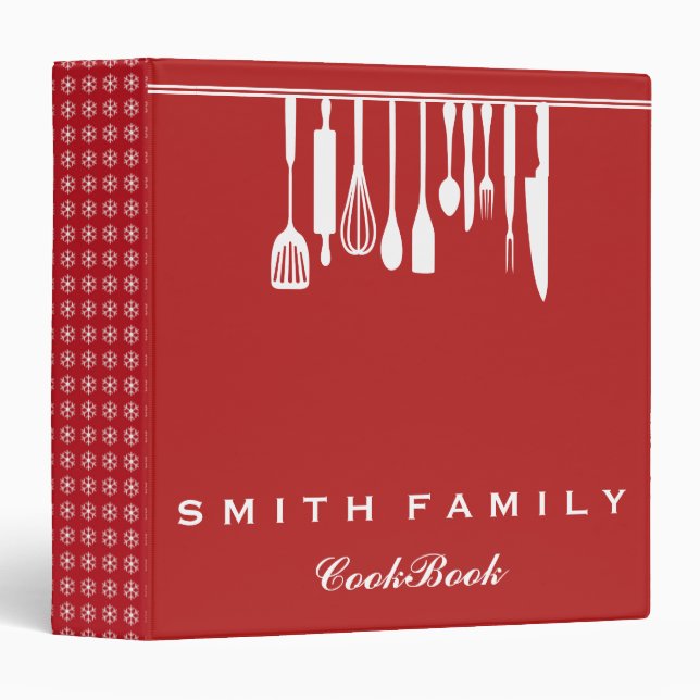 Personalized Family Recipe Cookbook Binder (Front/Spine)