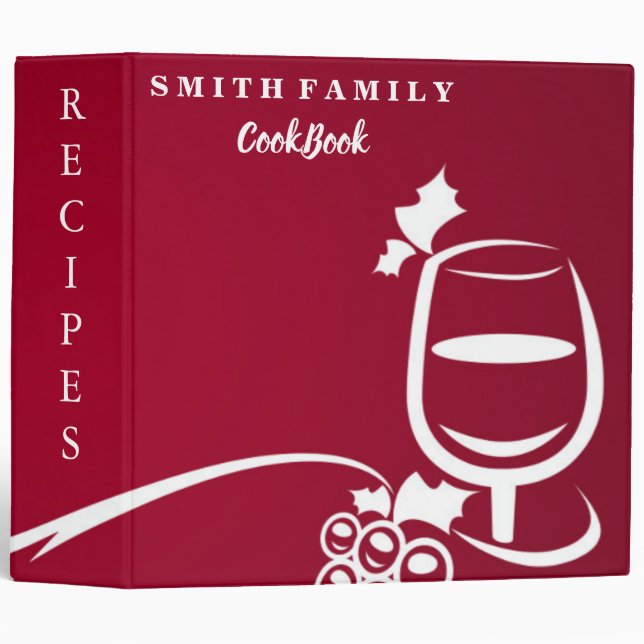 Personalized Family Recipe Cookbook Binder (Front/Spine)