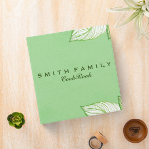 Personalized Family Recipe Cookbook Binder