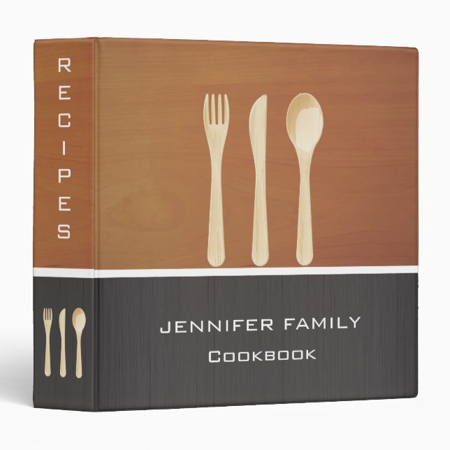 Personalized Family Recipe Cookbook Binder (Front/Spine)