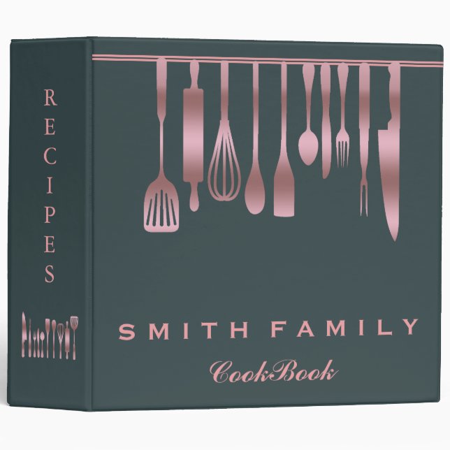 Personalized Family Recipe Cookbook Binder (Front/Spine)