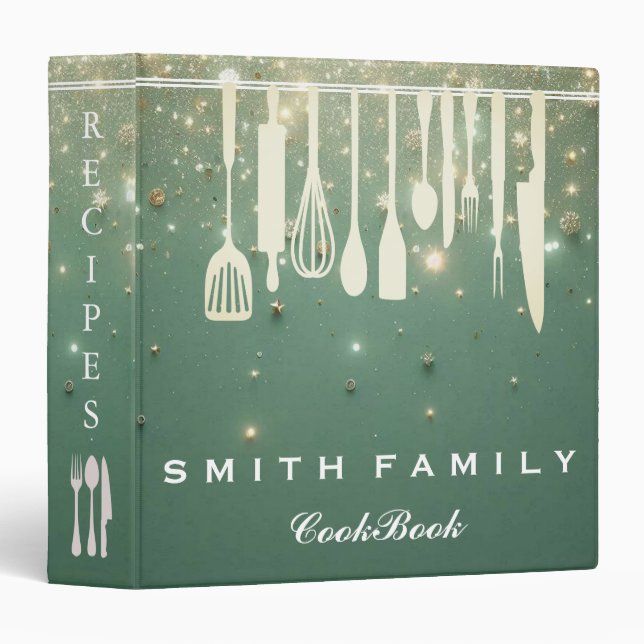 Personalized Family Recipe Cookbook Binder (Front/Spine)