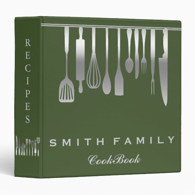 Personalized Family Recipe Cookbook Binder (Front/Spine)