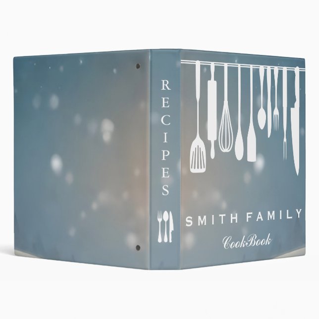 Personalized Family Recipe Cookbook Binder (Background)