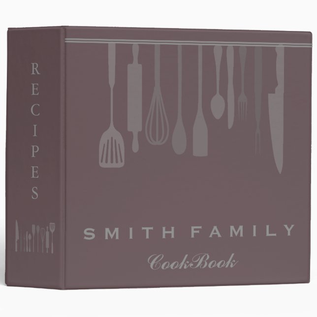 Personalized Family Recipe Cookbook Binder (Front/Spine)