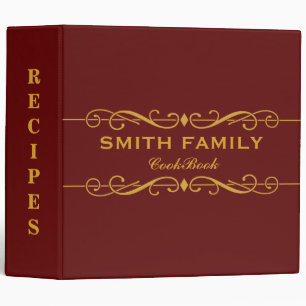 Personalized Family Recipe Cookbook Binder