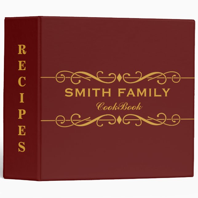 Personalized Family Recipe Cookbook Binder (Front/Spine)