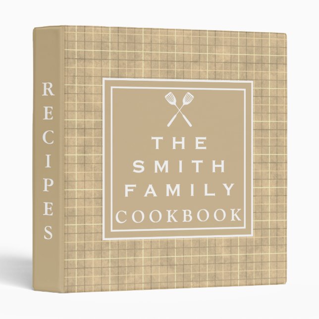 Personalized Family Recipe Cookbook Binder (Front/Spine)