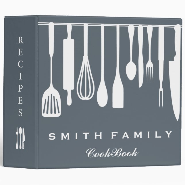 Personalized Family Recipe Cookbook Binder (Front/Spine)