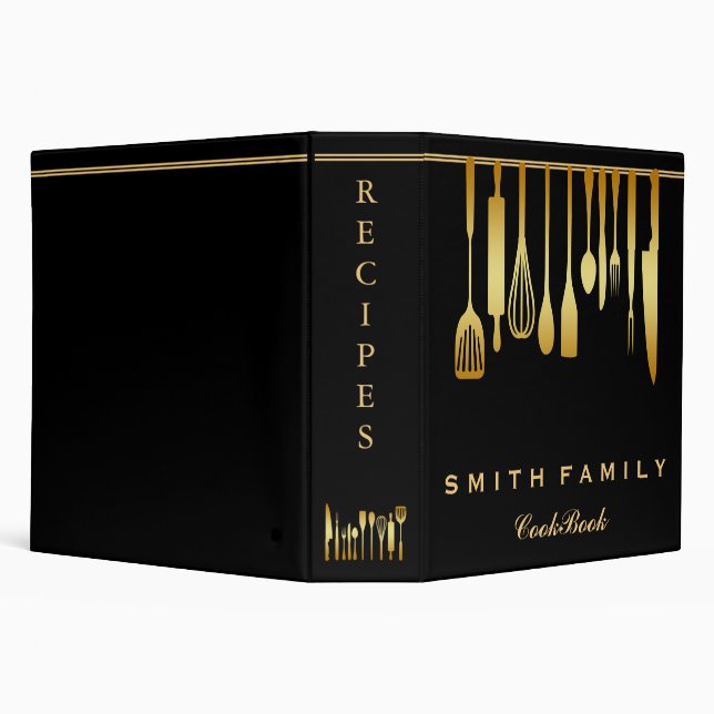 Personalized Family Recipe Cookbook Binder (Background)
