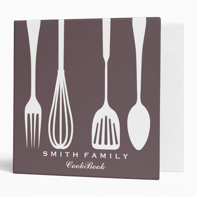 Personalized Family Recipe Cookbook Binder (Front/Inside)