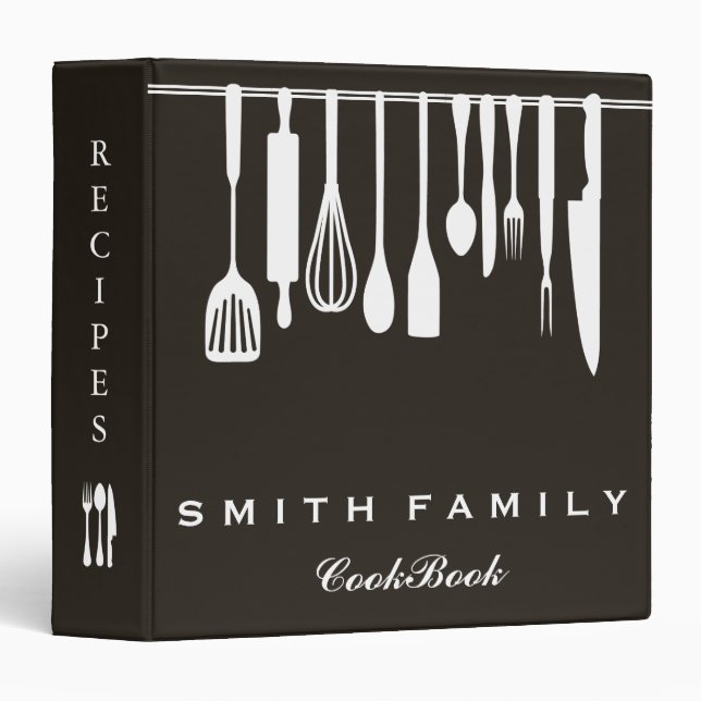 Personalized Family Recipe Cookbook Binder (Front/Spine)