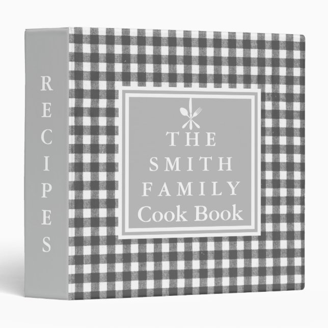 Personalized Family Recipe Cookbook Binder (Front/Spine)