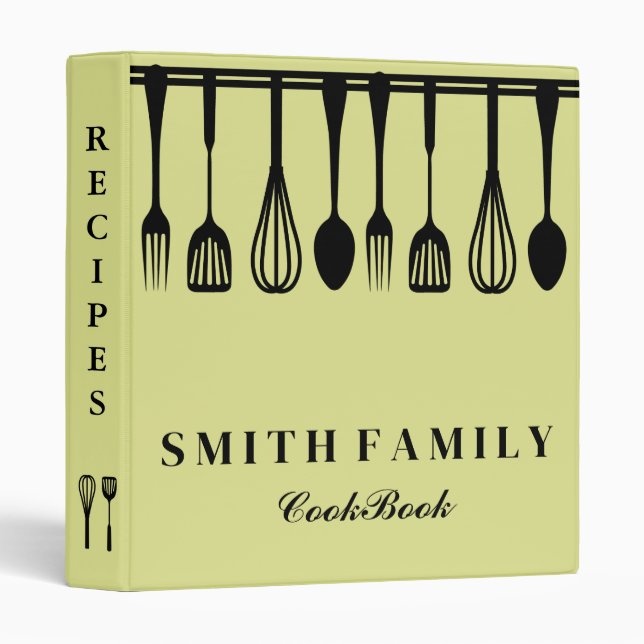 Personalized Family Recipe Cookbook Binder (Front/Spine)