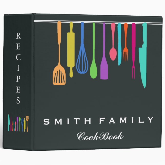 Personalized Family Recipe Cookbook Binder (Front/Spine)