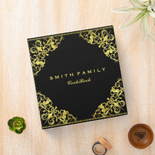 Personalized Family Recipe Cookbook Vintage Floral Binder