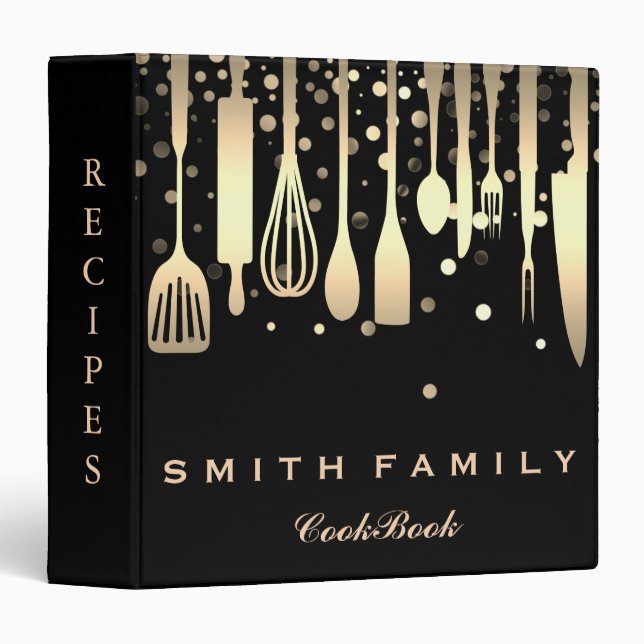 Personalized Family Recipe Cookbook Wood Binder (Front/Spine)