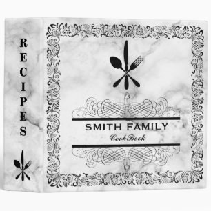 Personalized Family Recipe Retro Cookbook Binder