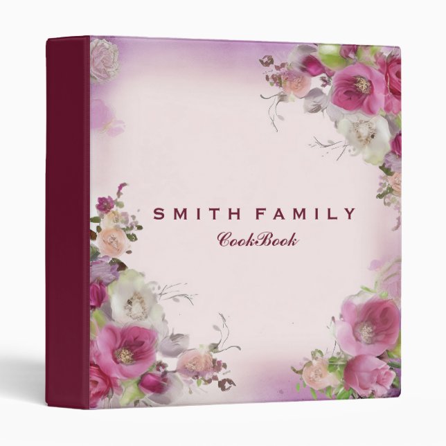 Personalized Family Recipe Utensils Cookbook Binder (Front/Spine)