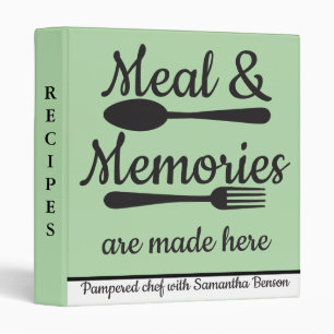 Personalized Family Recipe Utensils Cookbook Binder