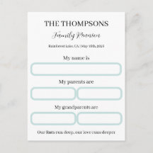 Personalized Family Reunion Activity Game kit Set