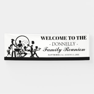 Personalized Family Reunion   BBQ Party Banner