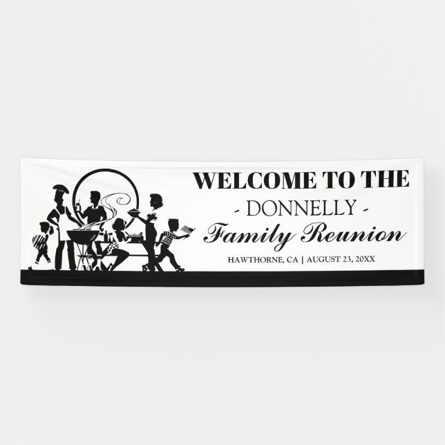 Personalized Family Reunion | BBQ Party Banner (Horizontal)