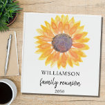 Personalized Family Reunion Binder<br><div class="desc">This Family Reunion Binder is decorated with a yellow watercolor sunflower.
Easily customizable. 
Use the Customize Further option to change the text size,  style,  or colour.
Because we create our artwork you won't find this exact image from other designers. 
Original Watercolor © Michele Davies.</div>