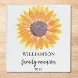 Personalized Family Reunion Binder<br><div class="desc">This Family Reunion Binder is decorated with a yellow watercolor sunflower.
Easily customizable.
Use the Customize Further option to change the text size, style, or colour.
Because we create our artwork you won't find this exact image from other designers.
Original Watercolor © Michele Davies.</div>