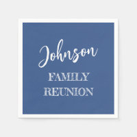 Personalized Family Reunion Blue Paper