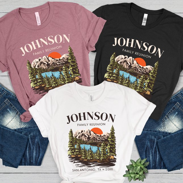 Personalized Family Reunion Camping Trip Matching Tri-Blend Shirt (Creator Uploaded)