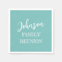 Personalized Family Reunion Coastal Green Paper