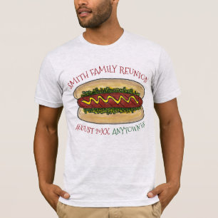 Personalized Family Reunion Cookout Picnic Hot Dog T-Shirt