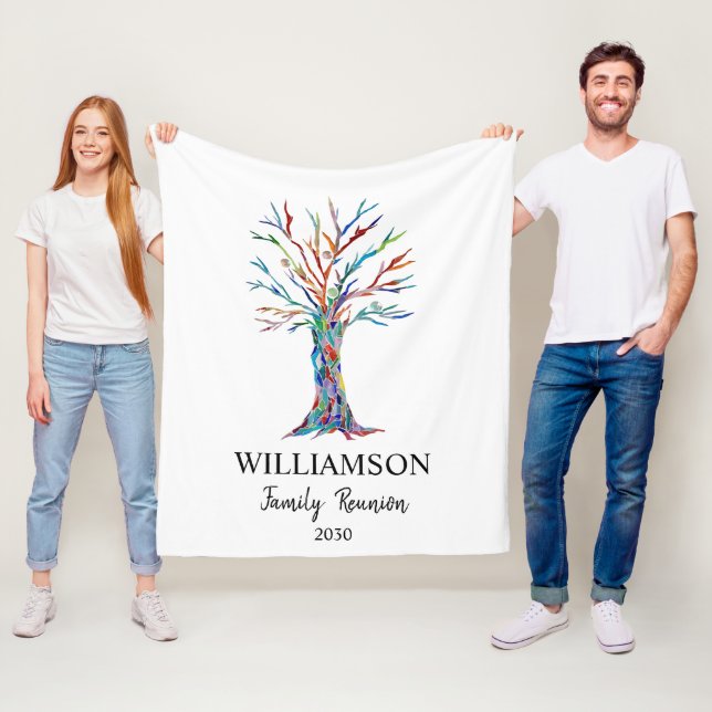 Personalized Family Reunion Fleece Blanket (In Situ)