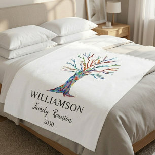 Personalized Family Reunion Fleece Blanket