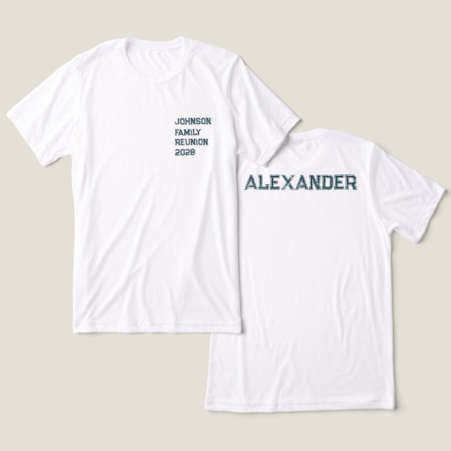 Personalized Family Reunion Green Pocket Design Tri-Blend Shirt (Design Front & Back)