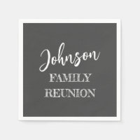 Personalized Family Reunion Grey Paper