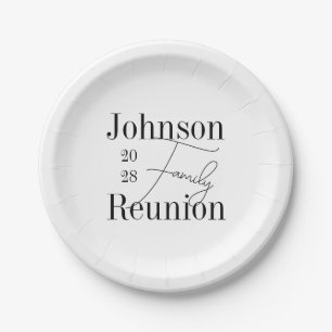 Personalized Family Reunion Party Paper Plate
