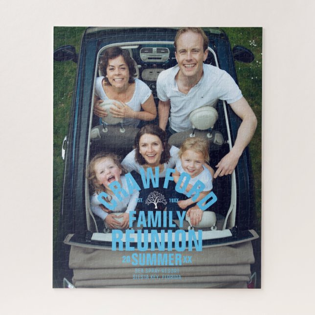 Personalized Family Reunion Puzzle (Vertical)