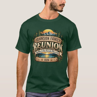 Personalized Family Reunion Rustic Mountain Lake  T-Shirt