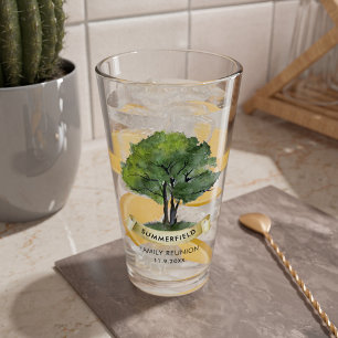 Personalized Family Reunion Tree Cousin Keepsake Glass