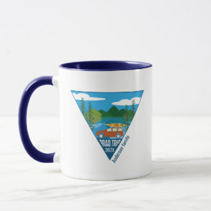 Personalized family Road trip into the mountain Mug