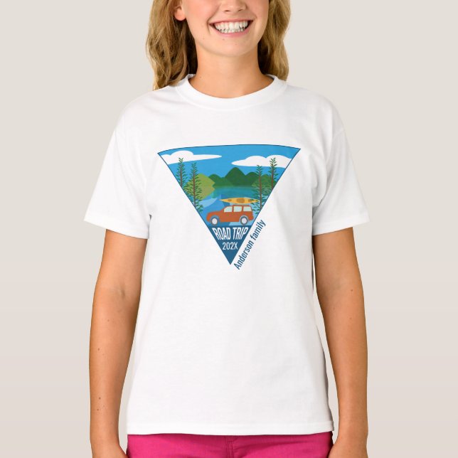 Personalized family Road trip into the mountain T-Shirt (Front)