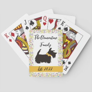 Personalized Family Scottie dog playing cards