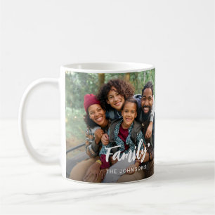 Personalized Family Script Photo Collage Coffee Mug